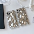 thumbnail image 3 of Case for iPhone 14 Pro Max 6.7 inch, Cute Solid Color Curly Wave Shape Shockproof Soft Bumper Phone Case, Candy Water Ripple 3D Silicon Slim Pretty Case Non-Yellowing Cover, Gold, 3 of 13