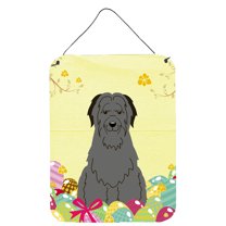 Caroline's Treasures BB6081DS1216 Easter Eggs Briard Black Wall or Door Hanging Prints, 12x16, multicolor