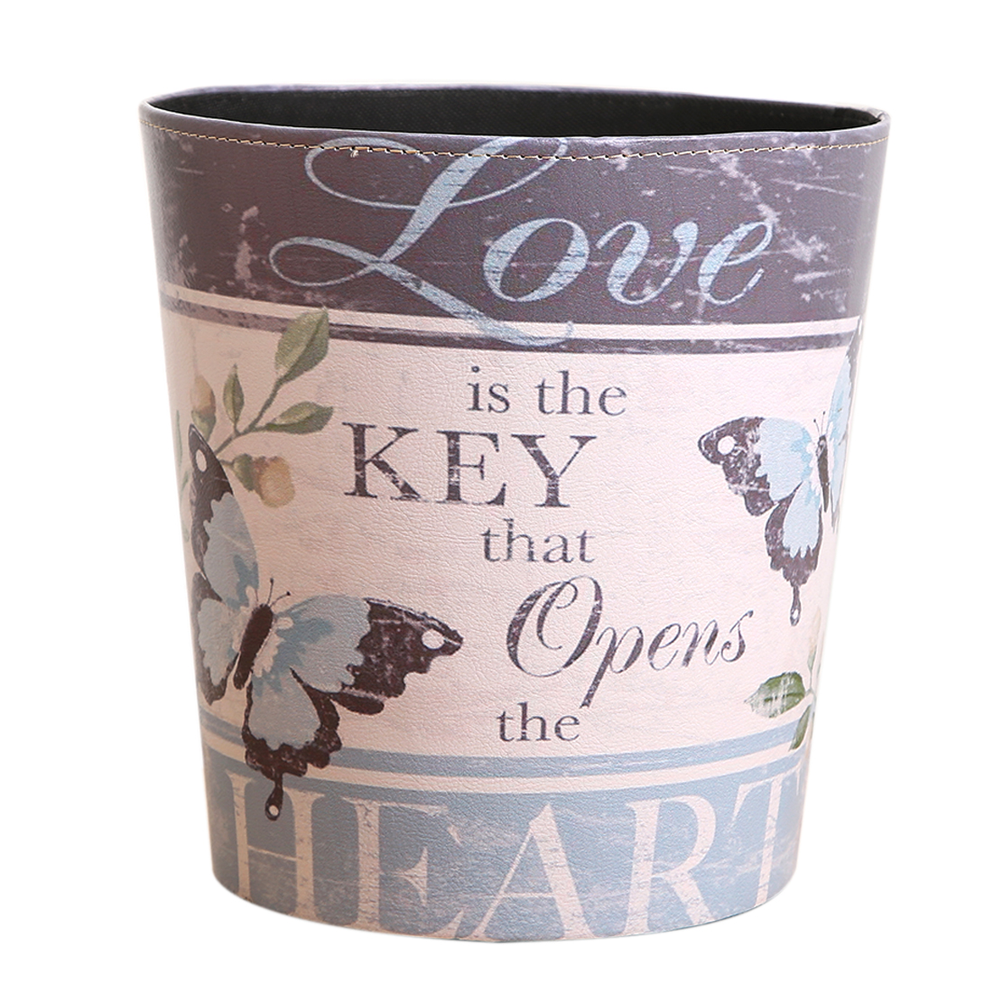 10L 26*26*26CM British Style Waste Bin Uncovered Trash Can Wastebasket