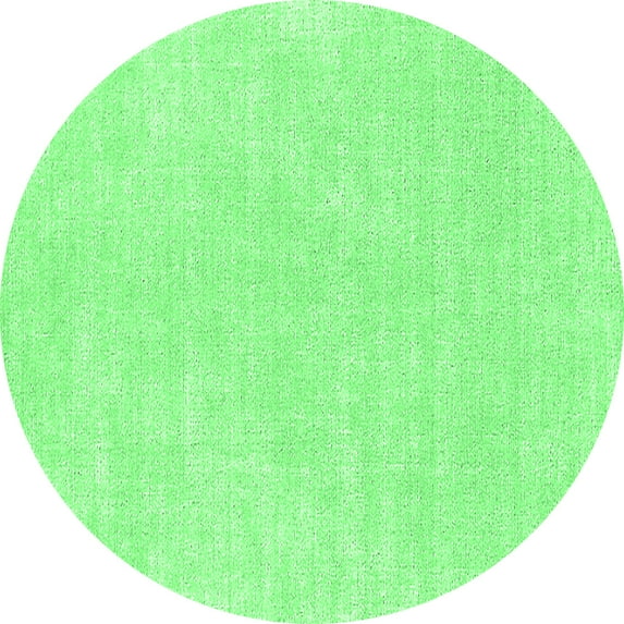 Ahgly Company Indoor Round Solid Emerald Green Modern Area Rugs, 5' Round