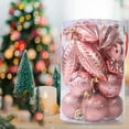 thumbnail image 2 of ELEVENTIME - Juego de 21 adornos navideños irrompibles de bolas de varios tamaños para coronas navideñas y decoraciones de fiesta, color oro rosa. Ofertas del día. Ofertas relámpago., 2 of 8