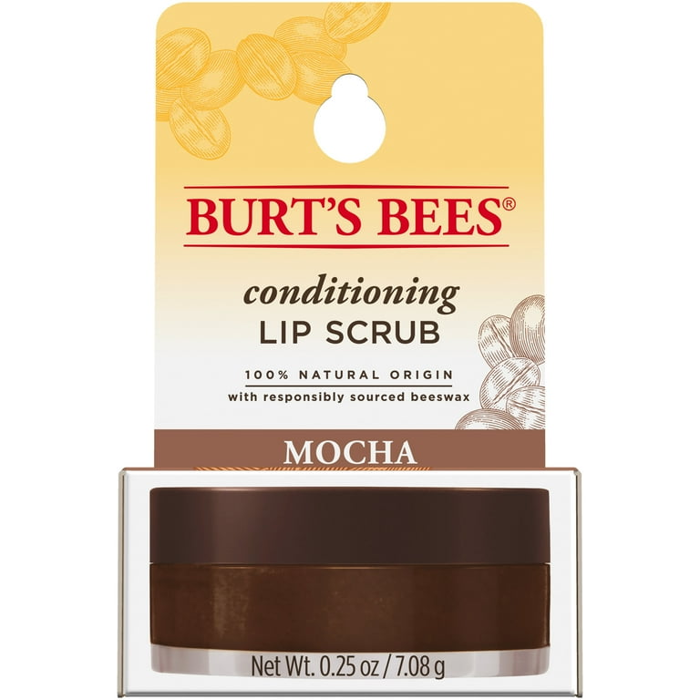 Burt's Bees 100% Natural Conditioning Mocha Lip Scrub, Exfoliates