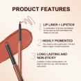 thumbnail image 5 of QIBEST 2 uds lápiz labial delineador de labios conjunto mate delineador de labios desnudo lápiz impermeable de larga duración lápiz labial maquillaje de contorno para mujeres, 5 of 5