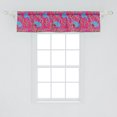 thumbnail image 2 of Ambesonne Summer Window Valance, Tropic Abstract Banana Leaf, 42" x 12", Magenta Blue Apricot, 2 of 3