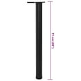thumbnail image 2 of vidaXL 4 Height Adjustable Table Legs Black 28", 2 of 6