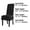 Black, variant on Unique Bargains Ruffled Skirt Dining Chair Cover Ruffled Seat Slipcovers Black M