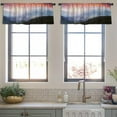 thumbnail image 4 of LALILO Kitchen Curtain Valance Forest Animals Watercolor Rod Pocket Window Curtain 52"x 18" Set of 2, 4 of 7