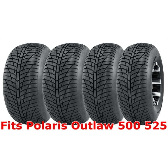 Set 4 21x7-10 & 20x10-9 Polaris Outlaw 500 525 Hi-speed ATV tires