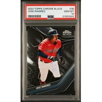 Graded 2023 Topps Chrome Black Jose Ramirez #36 Baseball Card PSA 10 Gem Mint