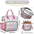 thumbnail image 5 of Pioneer Flower Floral Print Pattern Womens Lunch Box for Work,Insulated Large Lunch Bag for Tween and Teen,Loncheras Para Mujer,Leakproof Adult Lunch Bag for Work,Beach,Travel,Picnic,Camping, 5 of 7