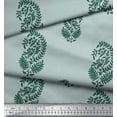 thumbnail image 2 of Soimoi Rayon Fabric Leaves Block Decor Fabric Printed Yard 56 Inch Wide, 2 of 5
