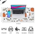 thumbnail image 5 of Long Mouse Pads for Desk,White Halloween Ghosts Skulls and Bats Desk Mats on Top Of Desks, Desk Mouse Pad Extra Large with 3mm Non-Slip Base and Stitched Edge for Gaming,Office,Work,Home 35.4x15.7in, 5 of 5