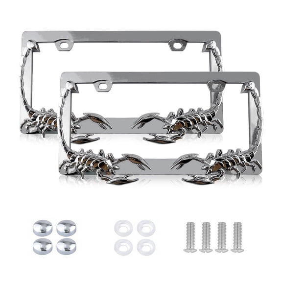 KINGWOLF 2Pack License Plate Frame Scorpion Design