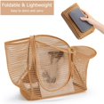 thumbnail image 3 of Bolsa de malla portátil, bolsas de almacenamiento para niños, bolsa de playa para natación, toallas, bolsa de maquillaje para mujeres, color blanco, 3 of 5