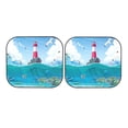 thumbnail image 7 of Haiem Lighthouse Sea Port Windshield Sun Shade: Universal Foldable 2-Piece Car Front Window Sunshade - Blocks Uv Rays, And Reduces Heat,Essential Car Accessory Small, 7 of 7