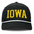 thumbnail image 2 of Men's Fanatics  Black Iowa Hawkeyes Foul Ball Rope Adjustable Hat, 2 of 4