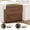 Walnut, variant on 3-in-1 Folding Table with Wine Rack & Cup Holder – Oval Drop Leaf Dining Table on Lockable Wheels – Space-Saving for Small Kitchens