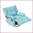 thumbnail image 6 of Single Teddy Velvet Sofa Cyan | Adjustable 150° Back | Phone Stand | Solid Wood Frame | Small Spaces, 6 of 12