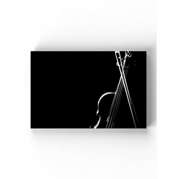 Violin In The Dark. Wrapped Canvas -Image by Shutterstock,