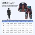thumbnail image 4 of Naloa Cosmic Garden Woman Portrait Men’s Pajamas Set - Long Sleeve Button Down Sleep Shirt and Pajama Bottoms Sleepwear Set-Small, 4 of 7