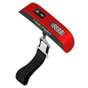 Luggage Scale Travel Inspira Digital Hanging Bag Weight Handheld Scale with Temperature Function Red 110LB