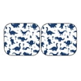thumbnail image 3 of Uemuo Collection Of Cute Cartoon Dinosaurs Blue Silhouette Pattern Printed 2 PCS Car Windshield Sun Shade, Auto Sun Heat and UV Rays Blocker, Foldable Automotive Front Window Sunshade Protector, 3 of 7