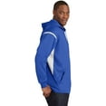 thumbnail image 2 of Sport-Tek ®  Tech Fleece Colorblock Hooded Sweatshirt. F246 Xs True Royal/ White, 2 of 4