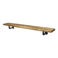 thumbnail image 1 of JR Home 45" Wood Live Edge Mantel Shelf with Metal Pipefitter Corbels in Natural, 1 of 3