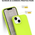 thumbnail image 3 of iPhone 13 Case, Liquid Silicone Soft Gel Rubber iPhone 13 Phone Case Slim Fit Cover with Microfiber Lining Shockproof Protective iPhone 13 Phone Cases 6.1 inch, Hot Green, 3 of 16