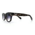 thumbnail image 5 of Gentlemans Cross Bone Dagger Emblem Horn Rim Plastic Retro Sunglasses Brown Leopard - Smoke, 5 of 6