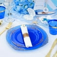thumbnail image 5 of 350 PCS Blue and Gold Plastic Plates, Disposable Dinnerware Set for 50 Guests, 100 Disposable Plates, 150 Silverwares, 50 Cups, 50 Napkins for Wedding, Party, Graduation, 5 of 14