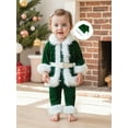thumbnail image 3 of Gzhioc Kids Baby Boys Girls Christmas Outfit 1T 2T 3T 4T 5T 6T Long Sleeve Belted Jacket Pants Hat Clothing Set, 3 of 8