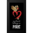 thumbnail image 2 of Allen, Kimberly 11x18 Black Modern Framed Museum Art Print Titled - I Love Paris 2, 2 of 5