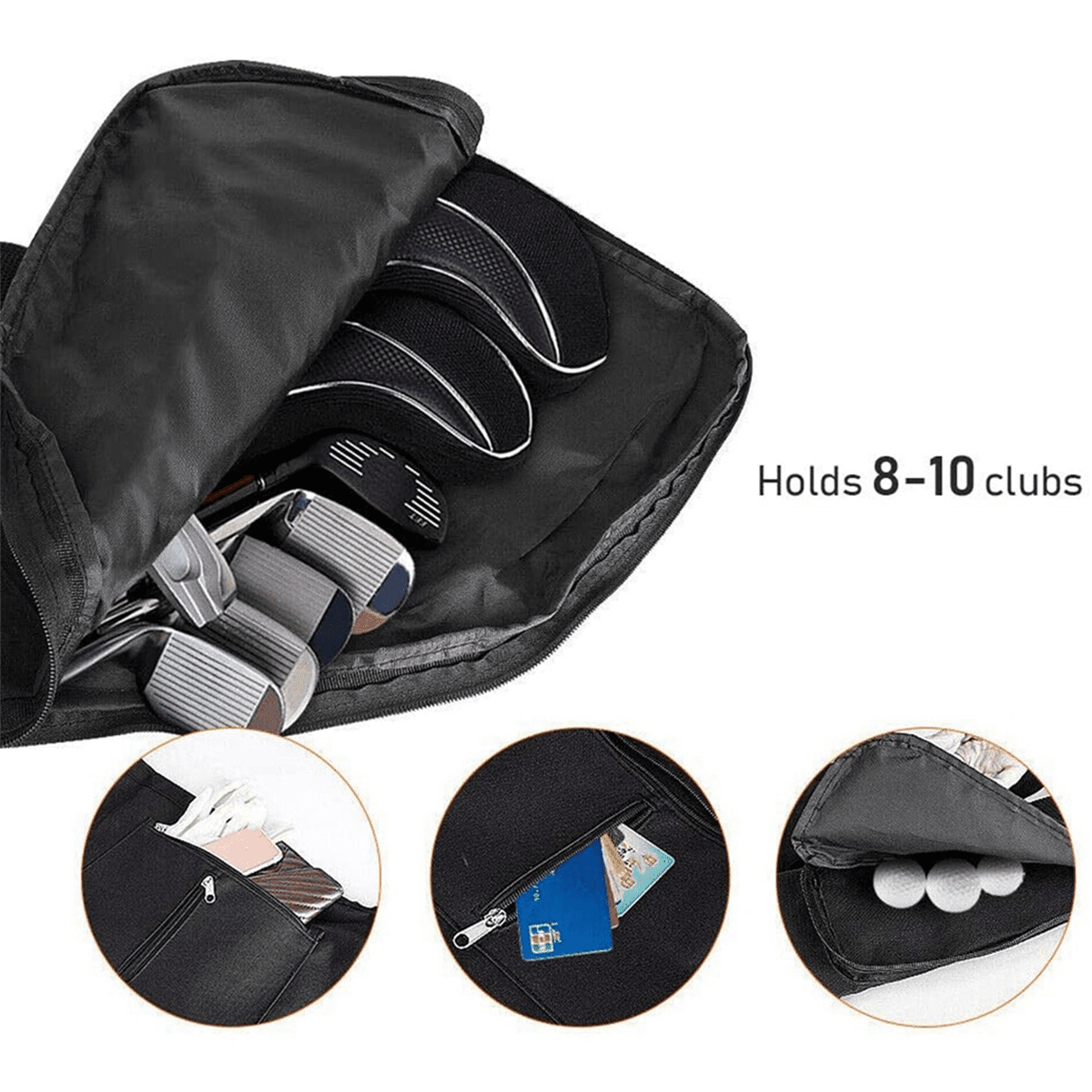 2X Golf Foldable Bag-Driving Range Mini Training Practice Golf Bag Travel Case
