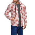 thumbnail image 2 of Honeii Floral Strawberr Print Hoodies for Men, Pullover & Full Zip, Breathable Zip up Hoodie, Sweatshirt-XX-Large, 2 of 5