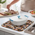 thumbnail image 2 of Pioneer Flower Floral Print Pattern Kitchen Dish Drying Mat 1 Pack, Ultra Absorbent Microfiber Drainer Mat, 16"x18", 2 of 6