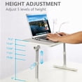 thumbnail image 2 of PHANCIR Height & Angle Adjustable Lap Desk, Laptop Stand Bed Tray with USB Fan & LED Light, Foldable Laptop Desk for Couch Sofa Floor, Gray, 2 of 7