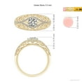 thumbnail image 4 of ANGARA Natural 0.58 Ct. Diamond Vintage Inspired Engagement Ring in 14K Yellow Gold for Women (Ring Size: 3), 4 of 9