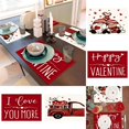 thumbnail image 4 of asddcavvf Tapis de Table et de Voiture pour la Saint-Valentin avec Imprimé en Lin Résistant à la Chaleur pour Fêtes Idéal pour Maison et Restaurant pour Amoureux, 4 of 4