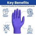 thumbnail image 4 of SAFEWAY USA Nitrile Gloves Disposable — Textured Fingertips, Non-Latex, Powder-Free and Multi-Purpose and Ambidextrous Design for House Cleaning, Food Prep, Esthetician and More —(200 pcs, Medium), 4 of 7