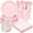 Pink, variant on 96 Pcs White Paper Plates and Napkins Set Party Supplies, Tableware set for 24 Guest include Disposable White Scalloped Plates, Napkins and Forks for Baby Shower Bridal Shower Wedding