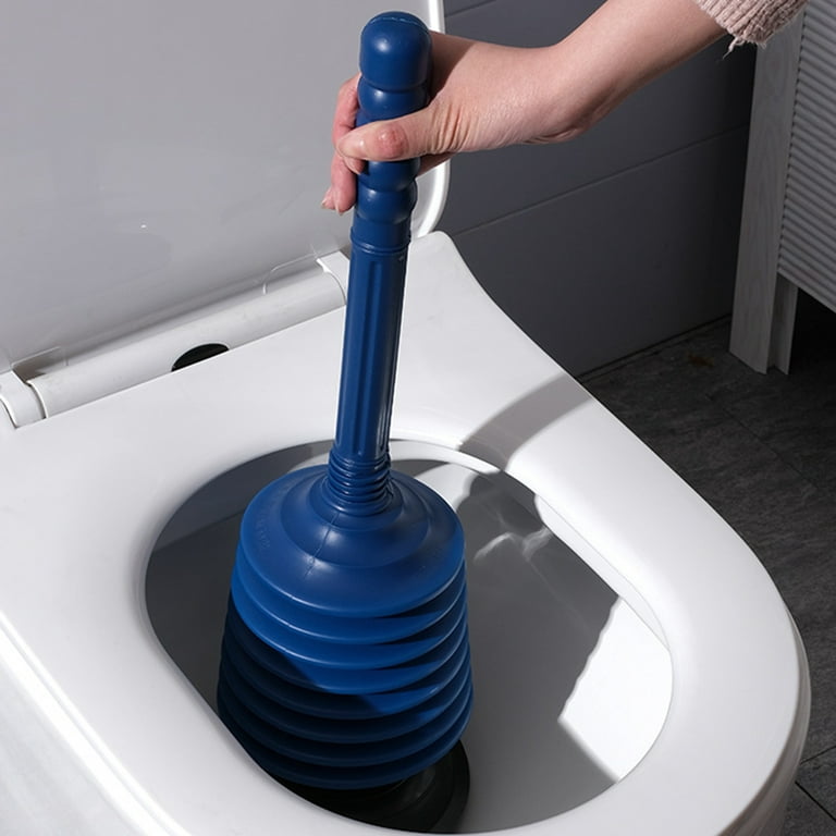 1set Blue Toilet Plunger And Clog Remover, Drain Unblocker Tool, Suction  Cup