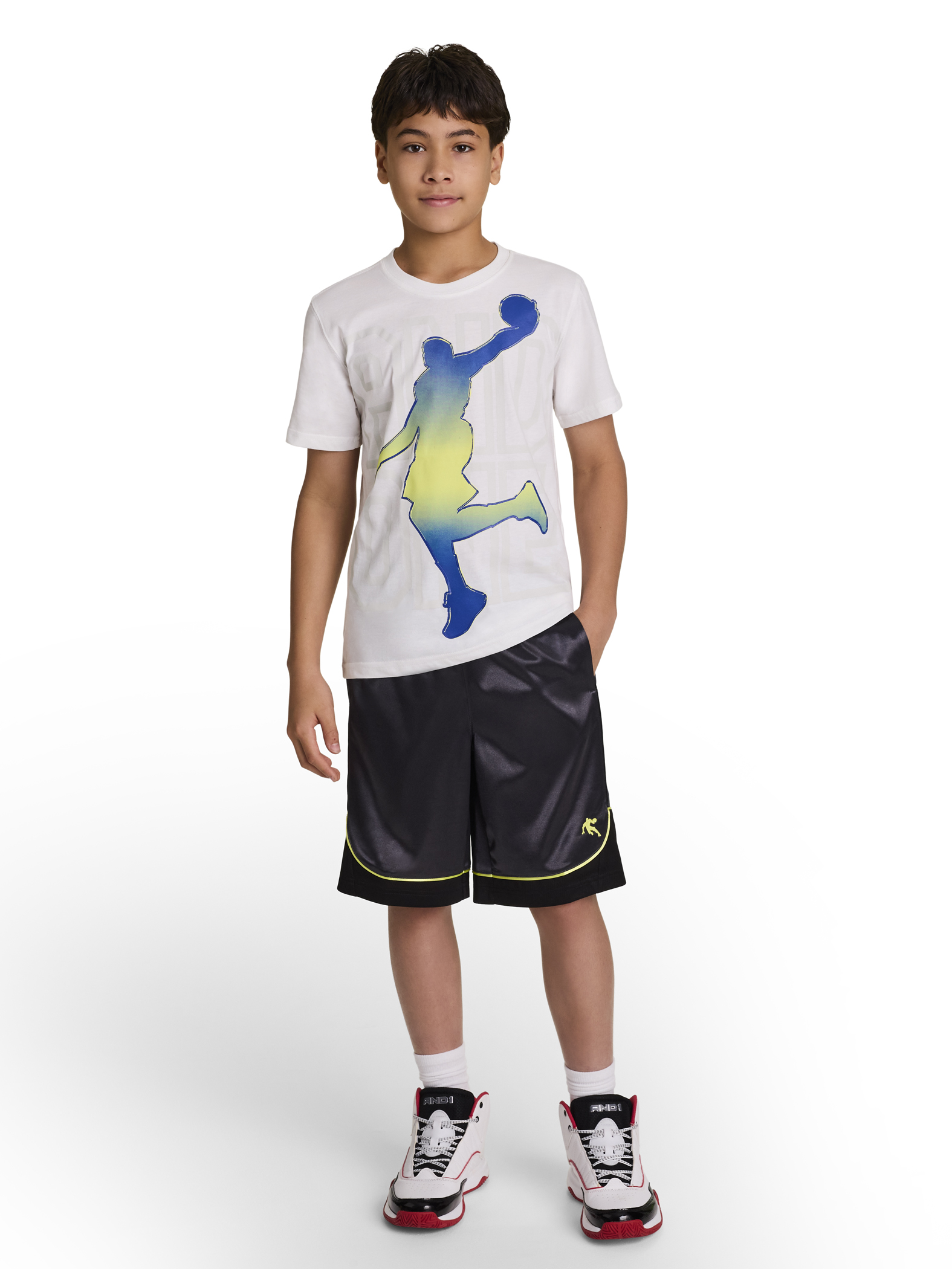 AND1 Boy’s Short Sleeve Graphic T-Shirt, Sizes 4-18
