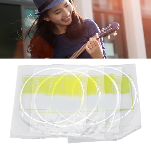 Ukulele String Accessory, Easy Install Nylon Ukulele String 4Pcs Strong Compatibility Clear Bright Sound for Repair