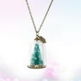 thumbnail image 4 of Jiyike Christmas Jewelry Mini Glass Dome Bottle Pendant Necklace Glow in Dark Christmas Tree Necklace for Party, 4 of 10