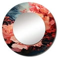 thumbnail image 2 of Designart "Rippling Reverie Flowers In Coral" Abstract Spirals Rund Mirror For Wall Decor - Large Coral Round Print Mirror - Round Modern Mirror - Wall Mounted Round Large Mirror - 29" x 29", 2 of 6