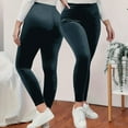 thumbnail image 2 of Women's Velvet High Waist Leggings, Elastic Warm Yoga Pants, Buttery Soft Velour Leggings, 2 of 8