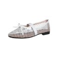 thumbnail image 3 of Women's Mesh Ballet Flats Fishnet Ballerina Flats Buckle Strap Mary Jane Causal Daily Dress Shoes, 3 of 7