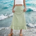 thumbnail image 2 of Faldas de Cintura Elástica para las Mujeres Vestidos de Playa de Moda de Verano con Bolsillos, Faldas Casuales para las Mujeres de Verano, 2 of 7