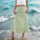 thumbnail image 2 of Faldas de Cintura Elástica para las Mujeres Vestidos de Playa de Moda de Verano con Bolsillos, Faldas Casuales para las Mujeres de Verano, 2 of 7